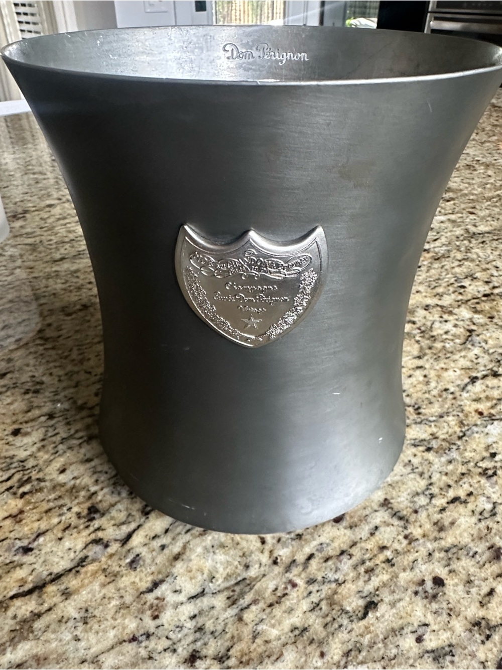 Dom Perignon Vintage Metal Graphite Pewter Champagne Ice Bucket